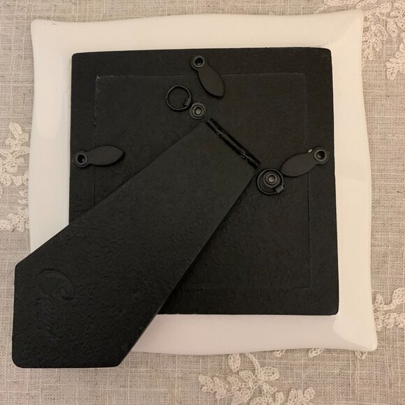 Vintage Rose Chintz Floral Ceramic Gold Gilt Tabletop/Wall Picture Frame by Carr - Picture 3 of 4